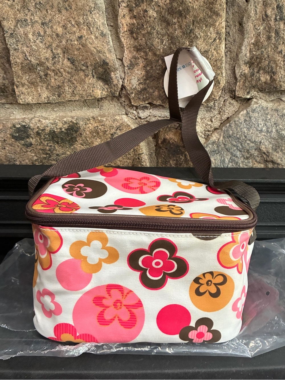 Limited Too Insulated Lunch Tote Bag Floral Design Y2K Pink White New with Tags